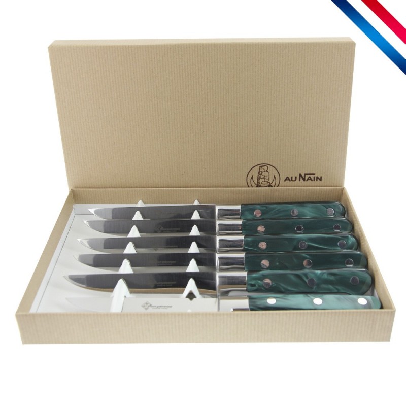 Coffret de 6 couteaux à Steak Bistronome Manche Palissandre - Au